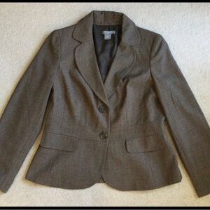 Ann Taylor Brown Blazer 10 Petite
